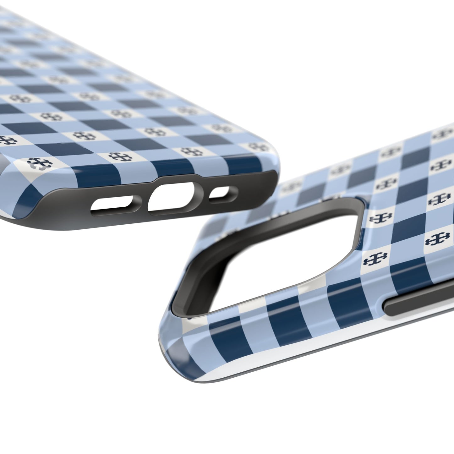 Saint Mary's College Gingham French Cross Magnetic Phone Case | Belles Blue | Better in Blue Co.