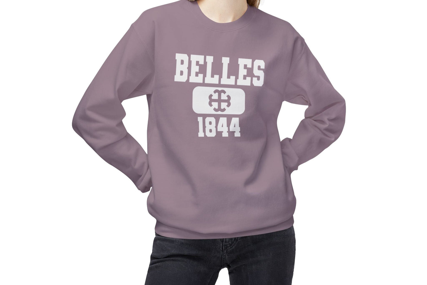 Saint Mary's College Belles 1844 Lightweight Crewneck | French Cross | Better in Blue Co.