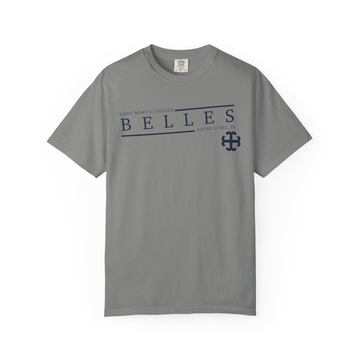 Saint Mary's College Belles Comfort Colors Unisex T-Shirt | French Cross | Notre Dame, IN | Better in Blue Co.
