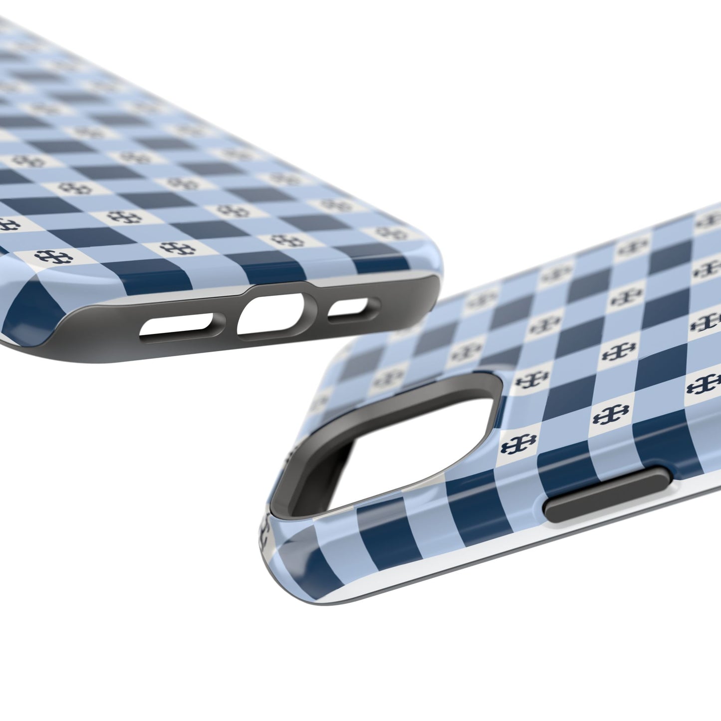 Saint Mary's College Gingham French Cross Magnetic Phone Case | Belles Blue | Better in Blue Co.