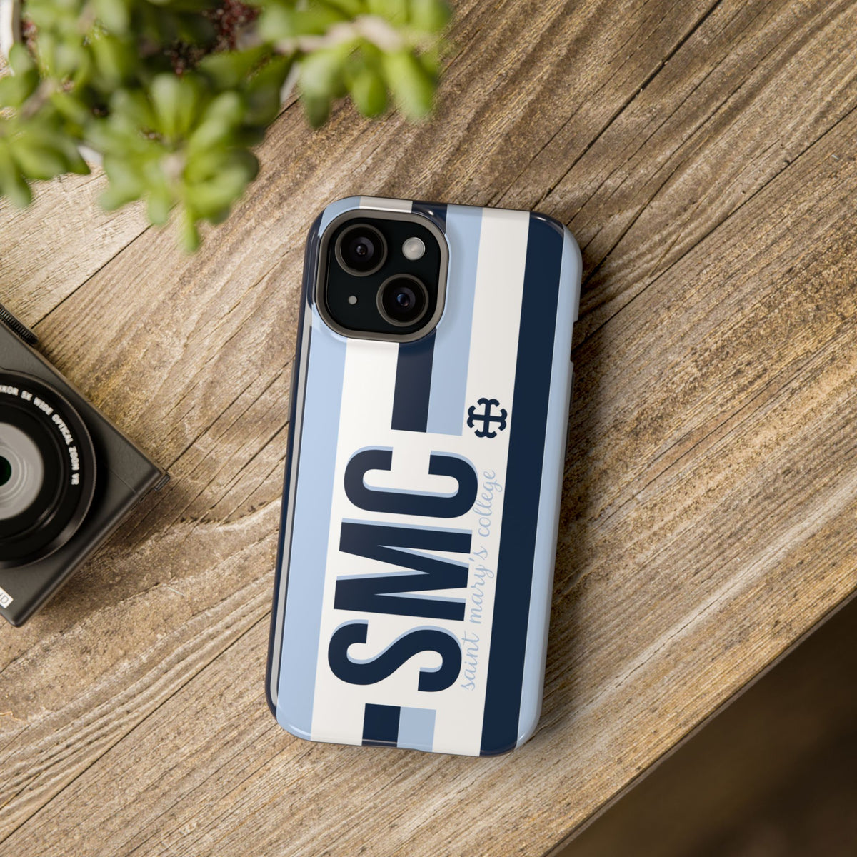 Saint Mary's College Phone Case SMC Navy/Belles Blue/White French Cross | Better in Blue Co.