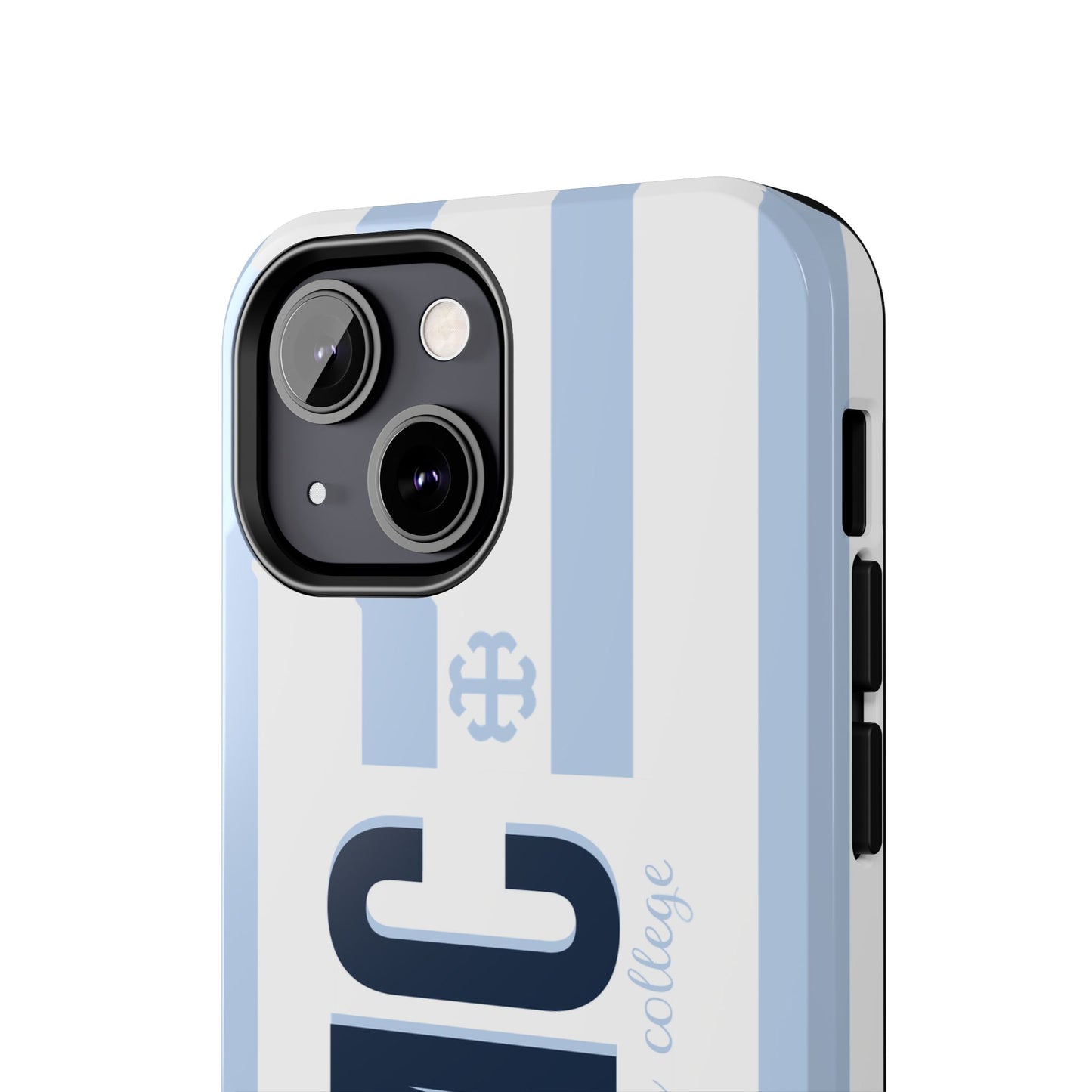 Saint Mary's College Belles Blue Striped Phone Case | French Cross | Better in Blue Co.