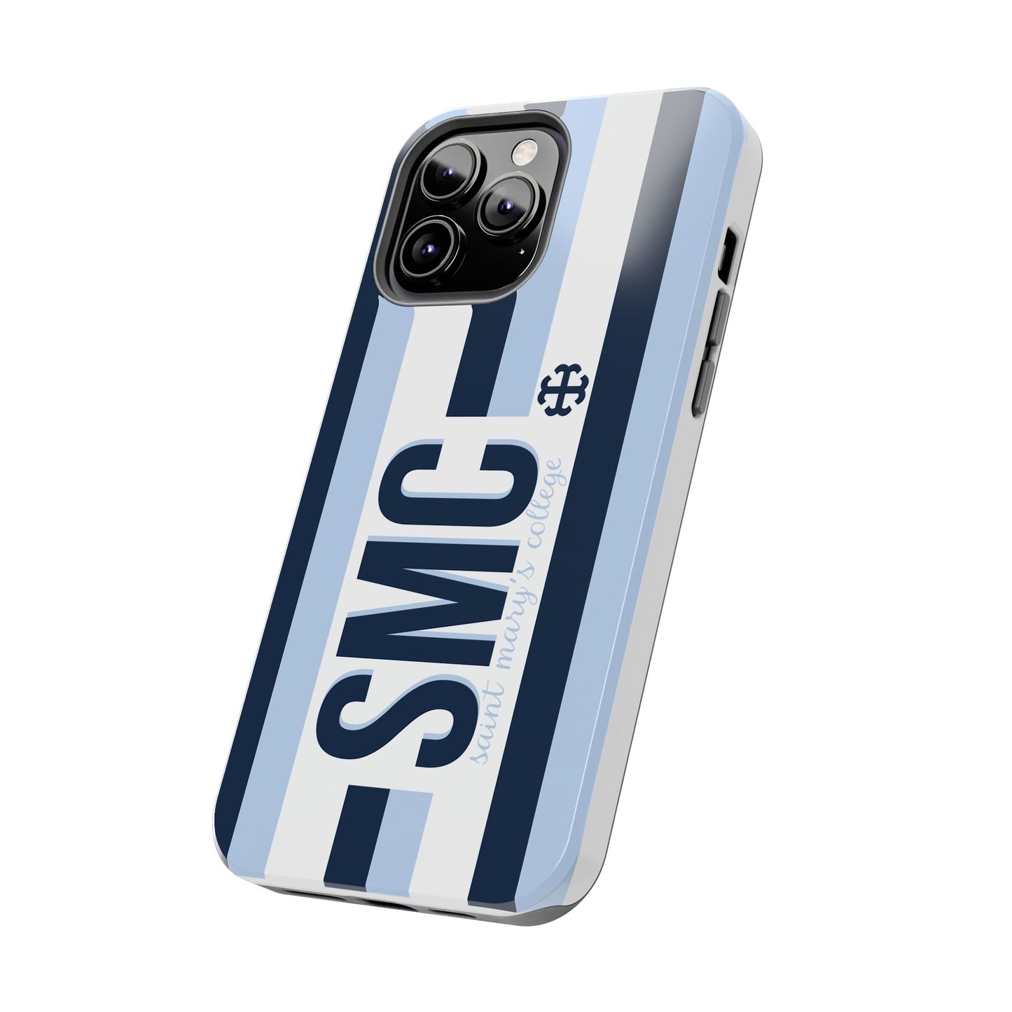 Saint Mary's College Phone Case SMC Navy/Belles Blue/White French Cross | Better in Blue Co.