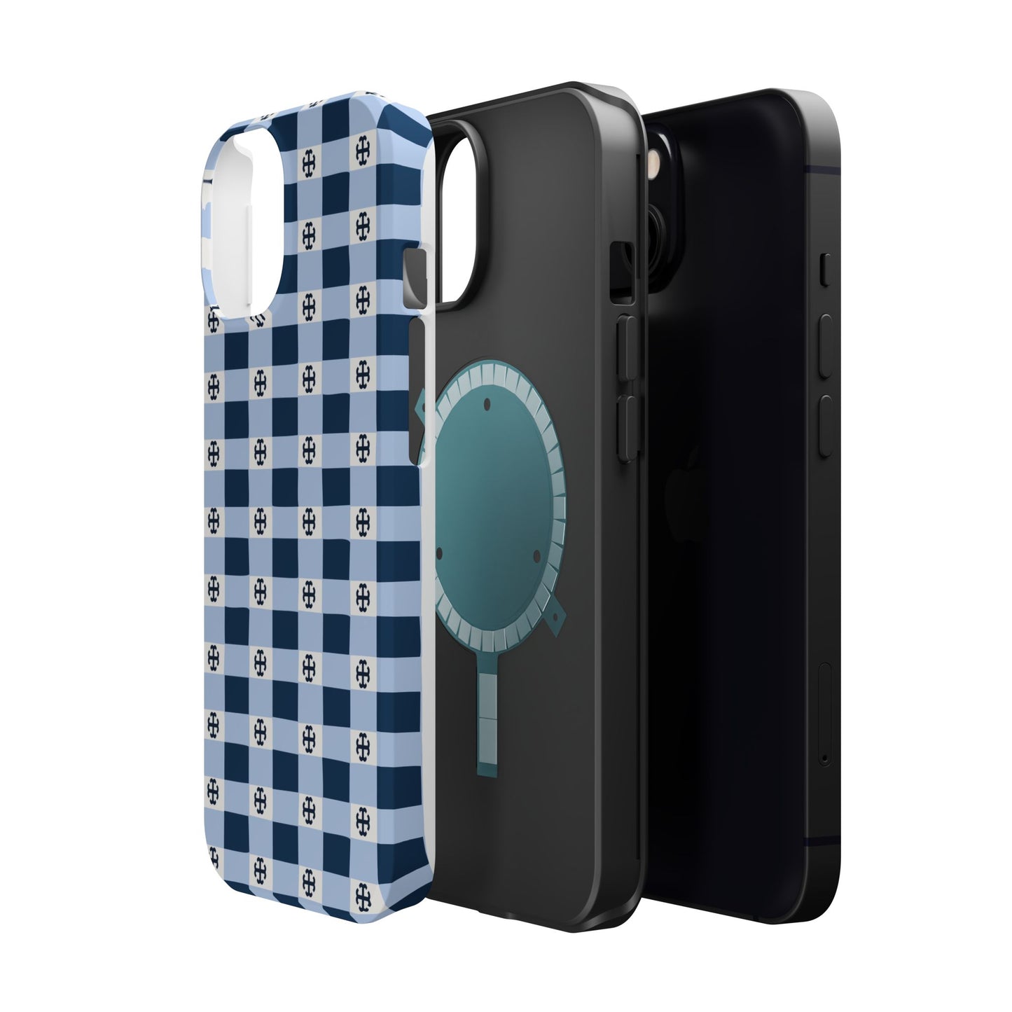 Saint Mary's College Gingham French Cross Magnetic Phone Case | Belles Blue | Better in Blue Co.