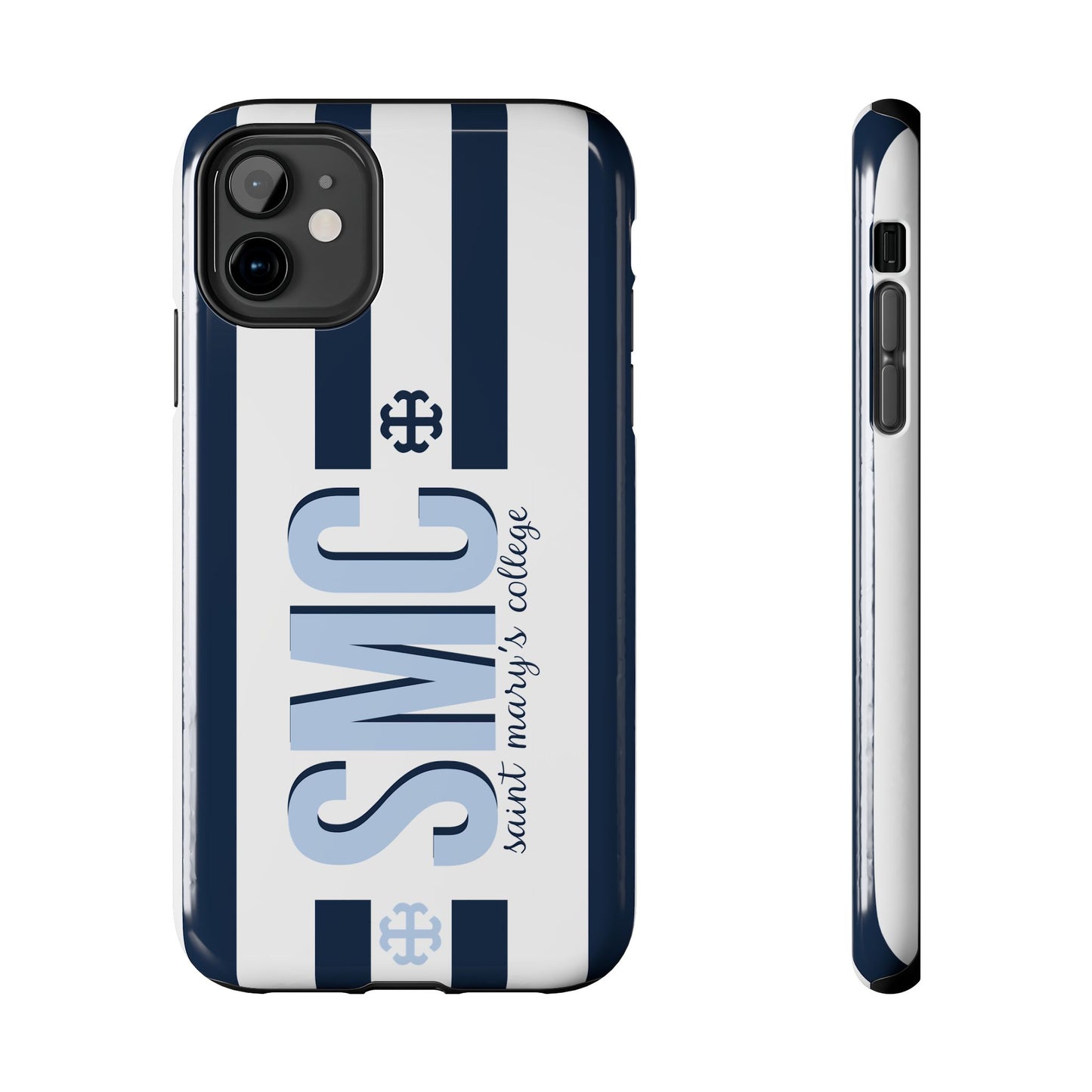Saint Mary's College Navy Blue Striped Phone Case | French Cross | Better in Blue Co.