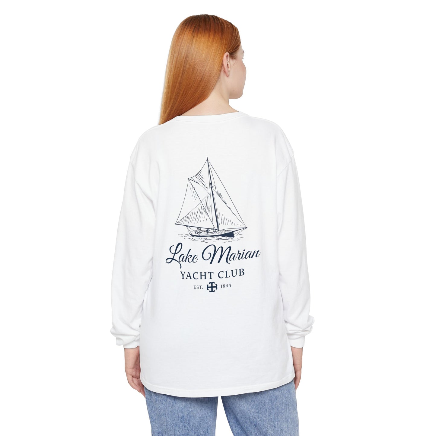 Saint Mary's College Lake Marian Yacht Club Long Sleeve | French Cross | Est. 1844 | Better in Blue Co.