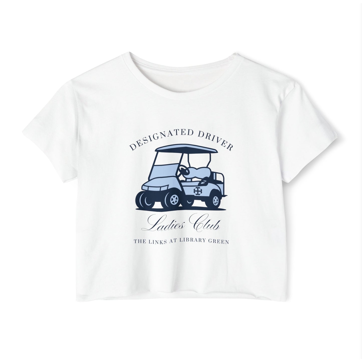 Saint Mary's College Ladies Club Golf Inspired Crop Top | Belles Blue | French Cross | Better in Blue Co.
