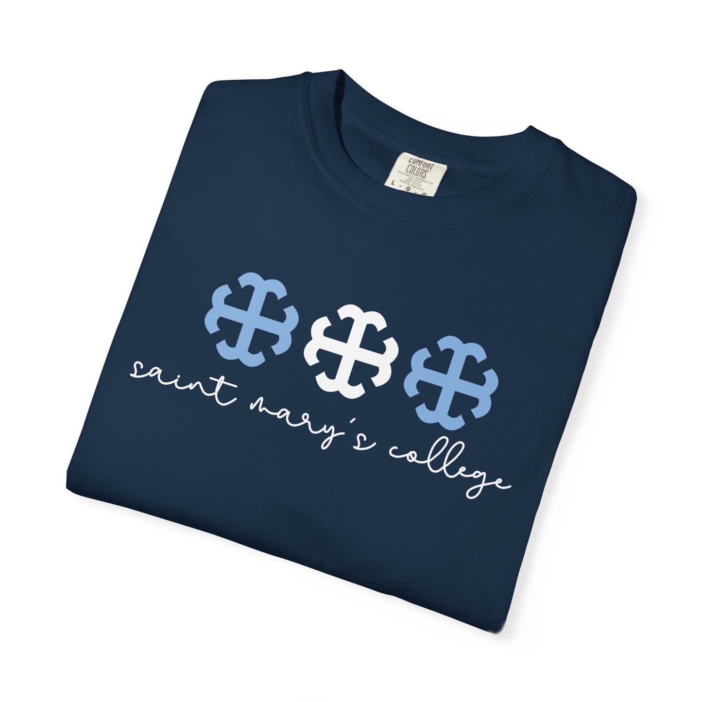 Saint Mary's College Triple French Cross Tee 2.0 | Belles Blue | Better in Blue Co.