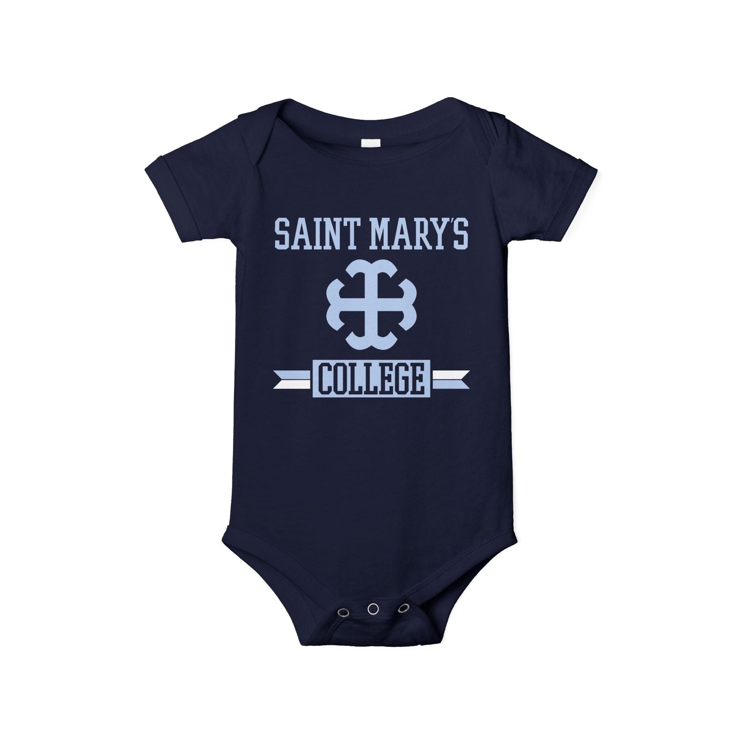 Saint Mary's College Baby Onesie No. 1 | French Cross | Better in Blue Co.