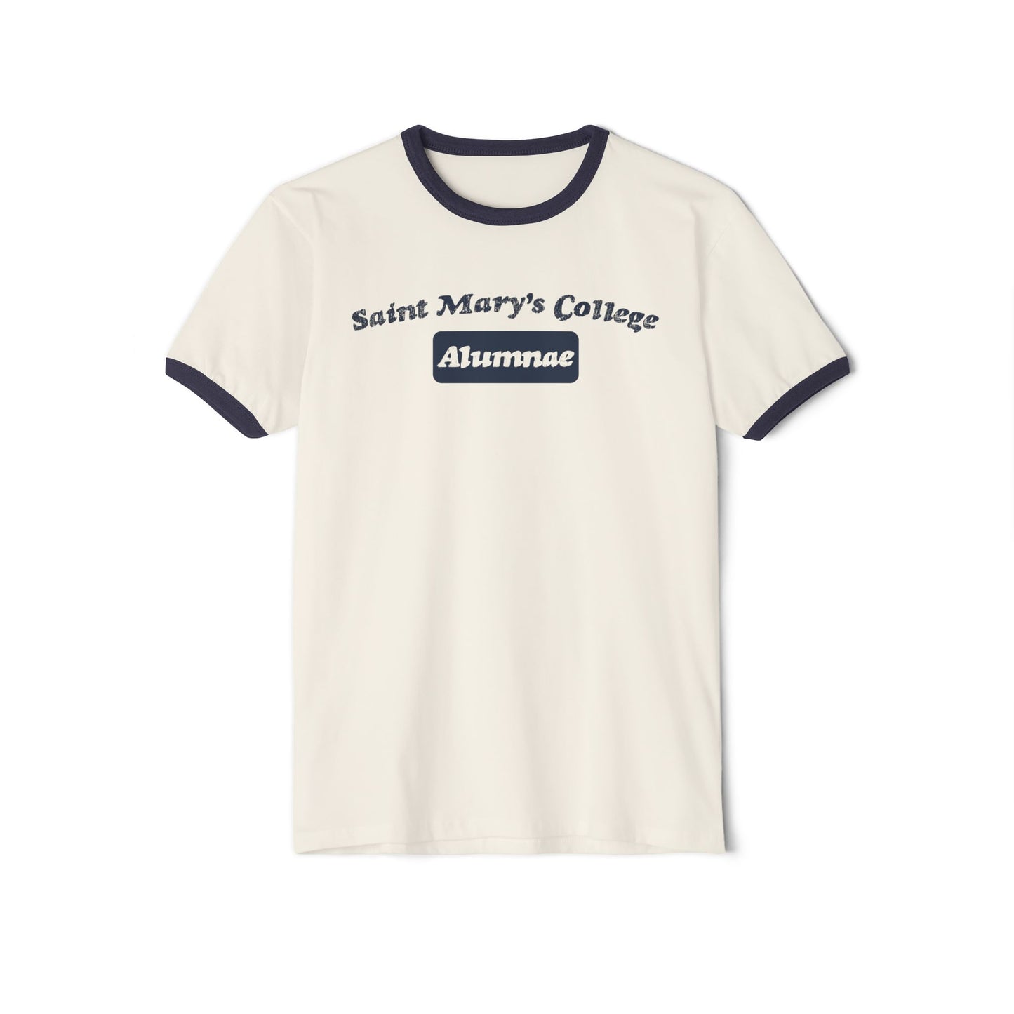 Saint Mary's College Alumnae Unisex Cotton Ringer T-Shirt | Belles | Better in Blue Co.