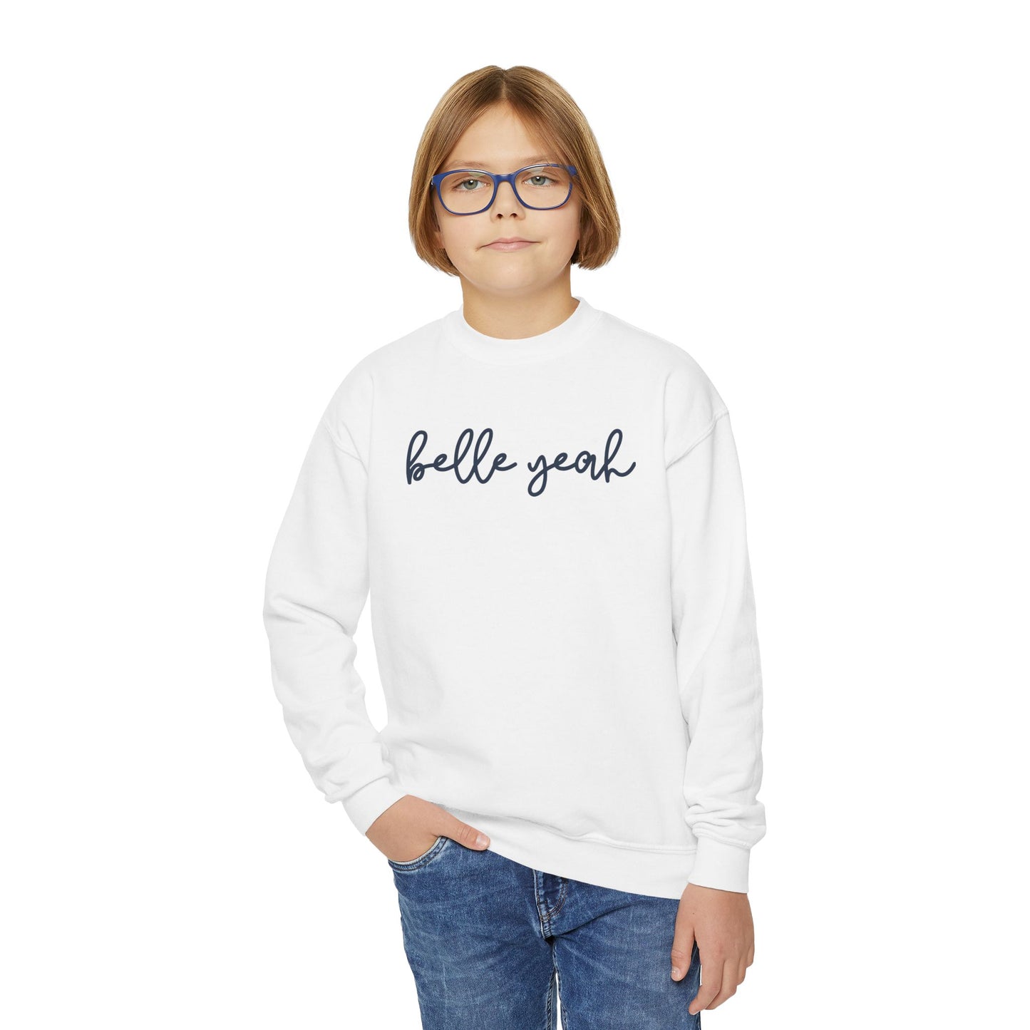 Youth Saint Mary's College Belle Yeah Crewneck Sweatshirt