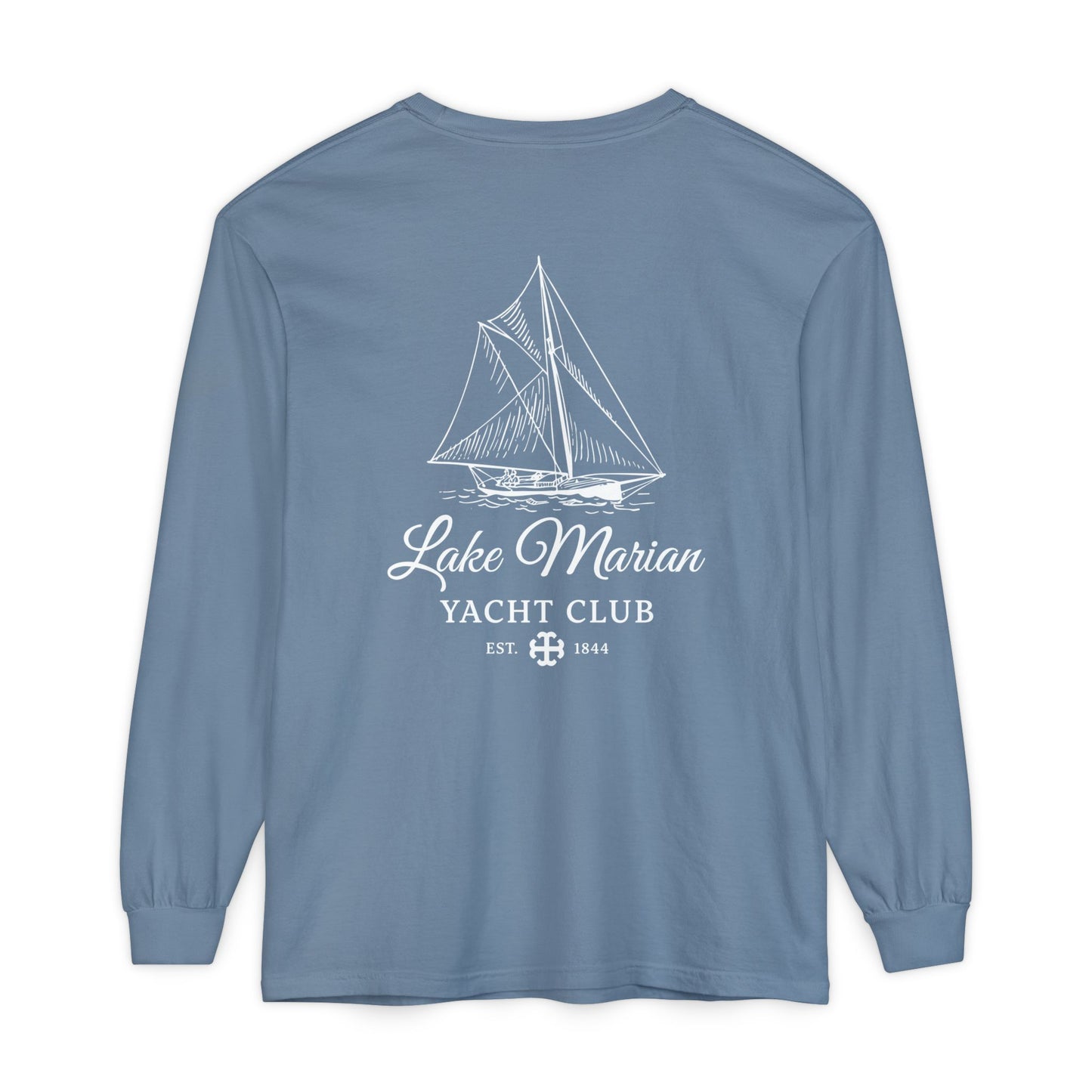 Saint Mary's College Lake Marian Yacht Club Long Sleeve | French Cross | Est. 1844 | Better in Blue Co.