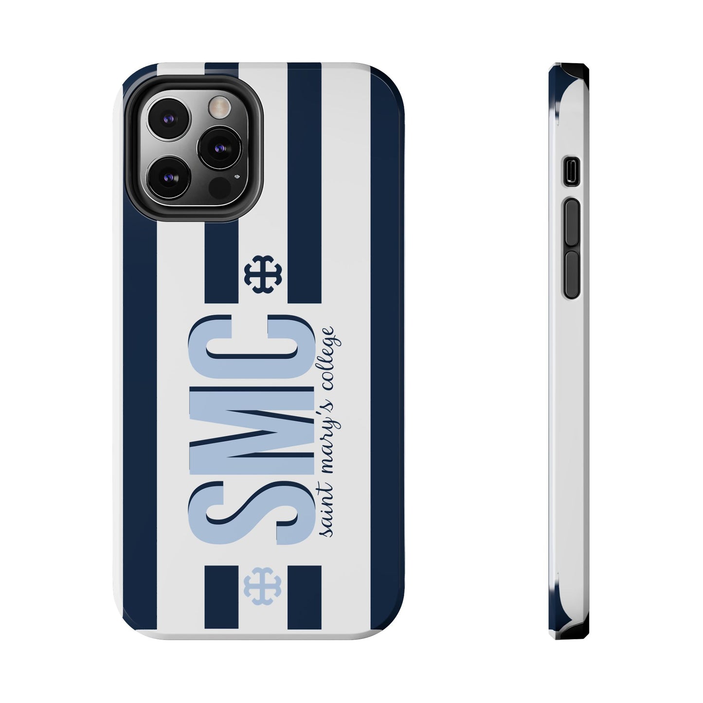 Saint Mary's College Navy Blue Striped Phone Case | French Cross | Better in Blue Co.