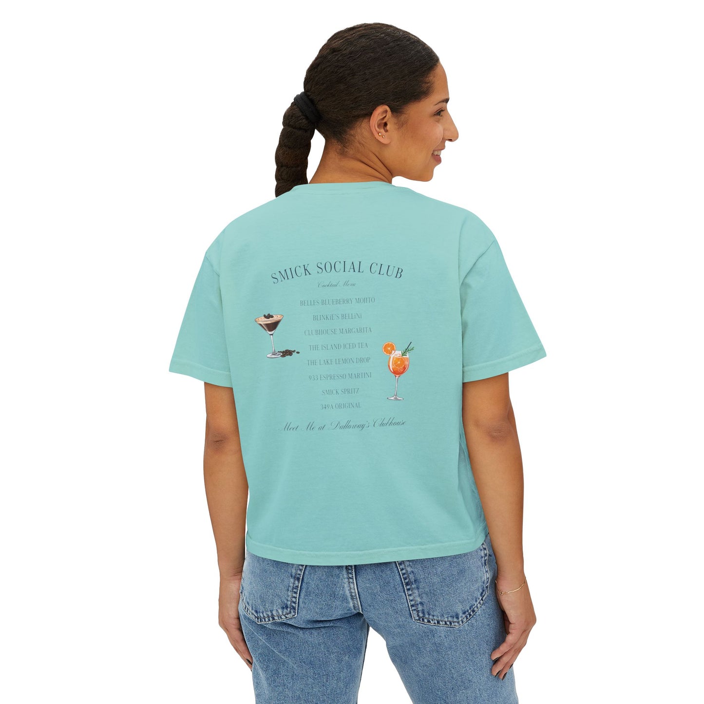Saint Mary's College Après Golf Smick Social Club Women's Boxy Tee | Better in Blue Co.