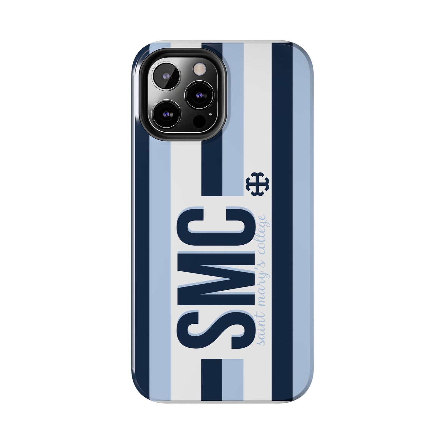 Saint Mary's College Phone Case SMC Navy/Belles Blue/White French Cross | Better in Blue Co.