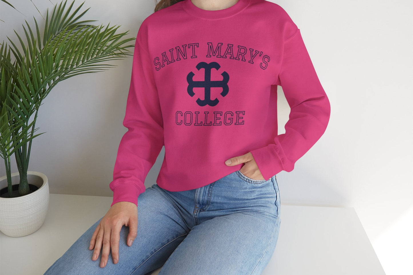 Saint Mary's College Crewneck Navy Blue | Smick | French Cross | Better in Blue Co.