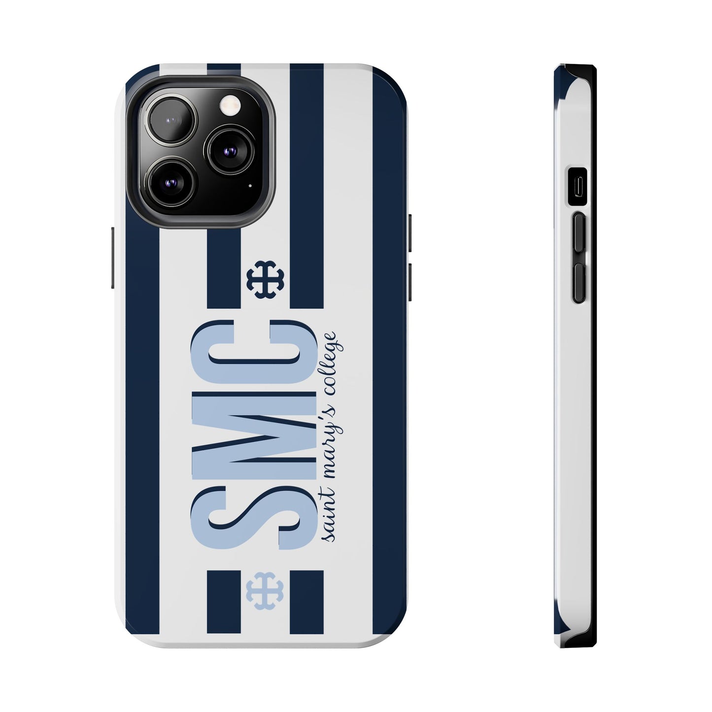 Saint Mary's College Navy Blue Striped Phone Case | French Cross | Better in Blue Co.