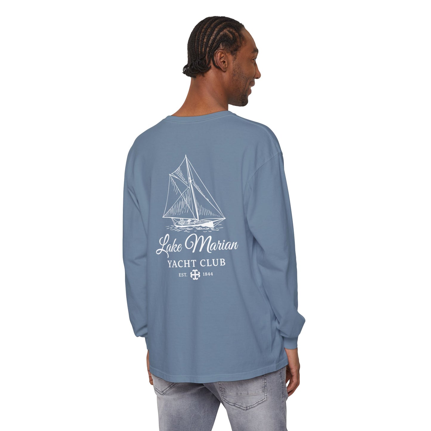 Saint Mary's College Lake Marian Yacht Club Long Sleeve | French Cross | Est. 1844 | Better in Blue Co.
