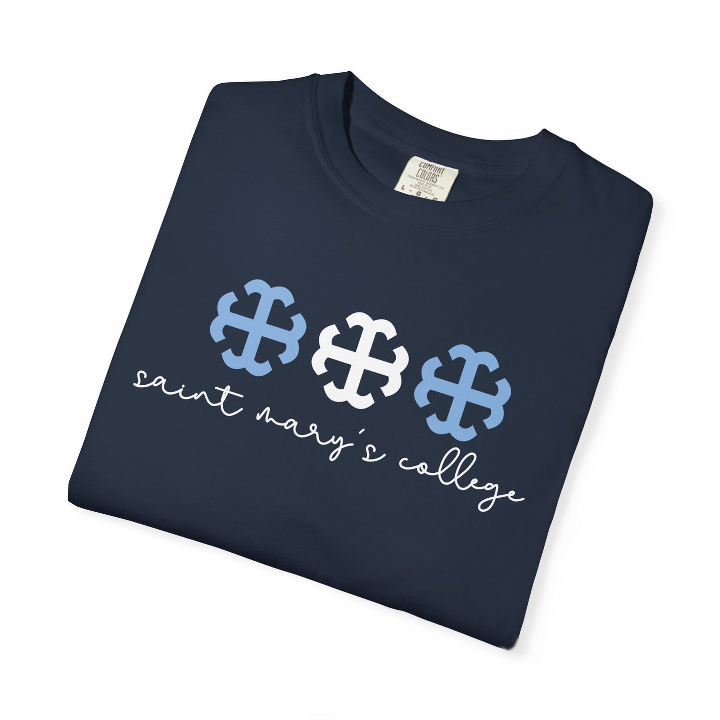 Saint Mary's College Triple French Cross Tee 2.0 | Belles Blue | Better in Blue Co.
