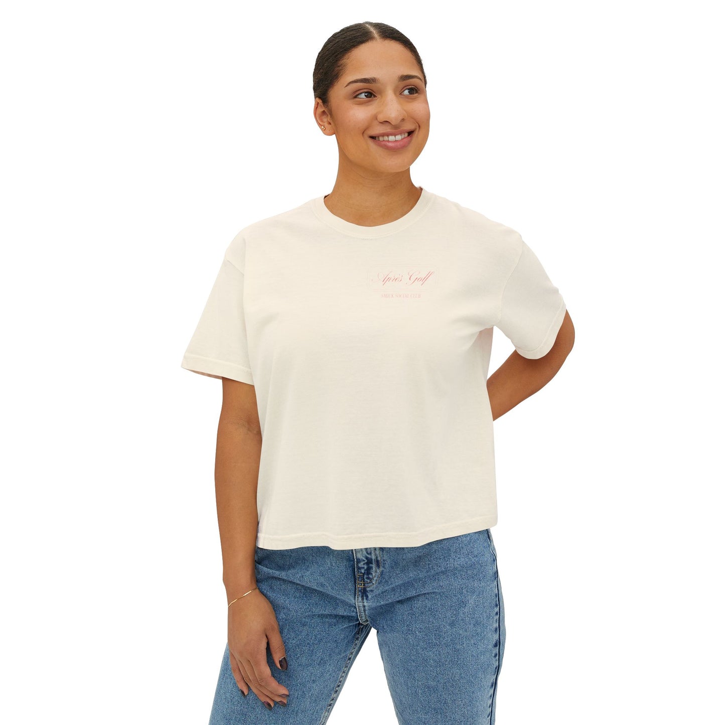 Saint Mary's College Après Golf Smick Social Club Women's Boxy Tee | Better in Blue Co.
