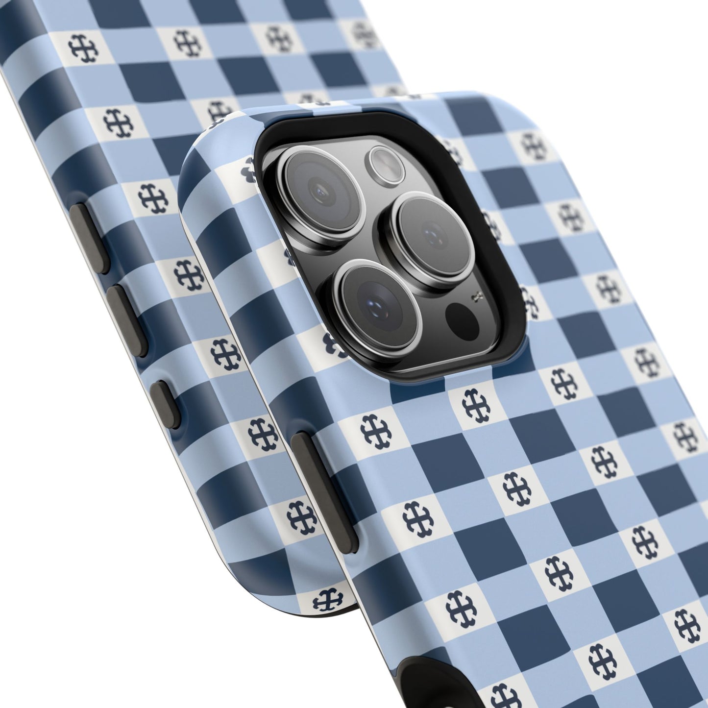 Saint Mary's College Gingham French Cross Magnetic Phone Case | Belles Blue | Better in Blue Co.