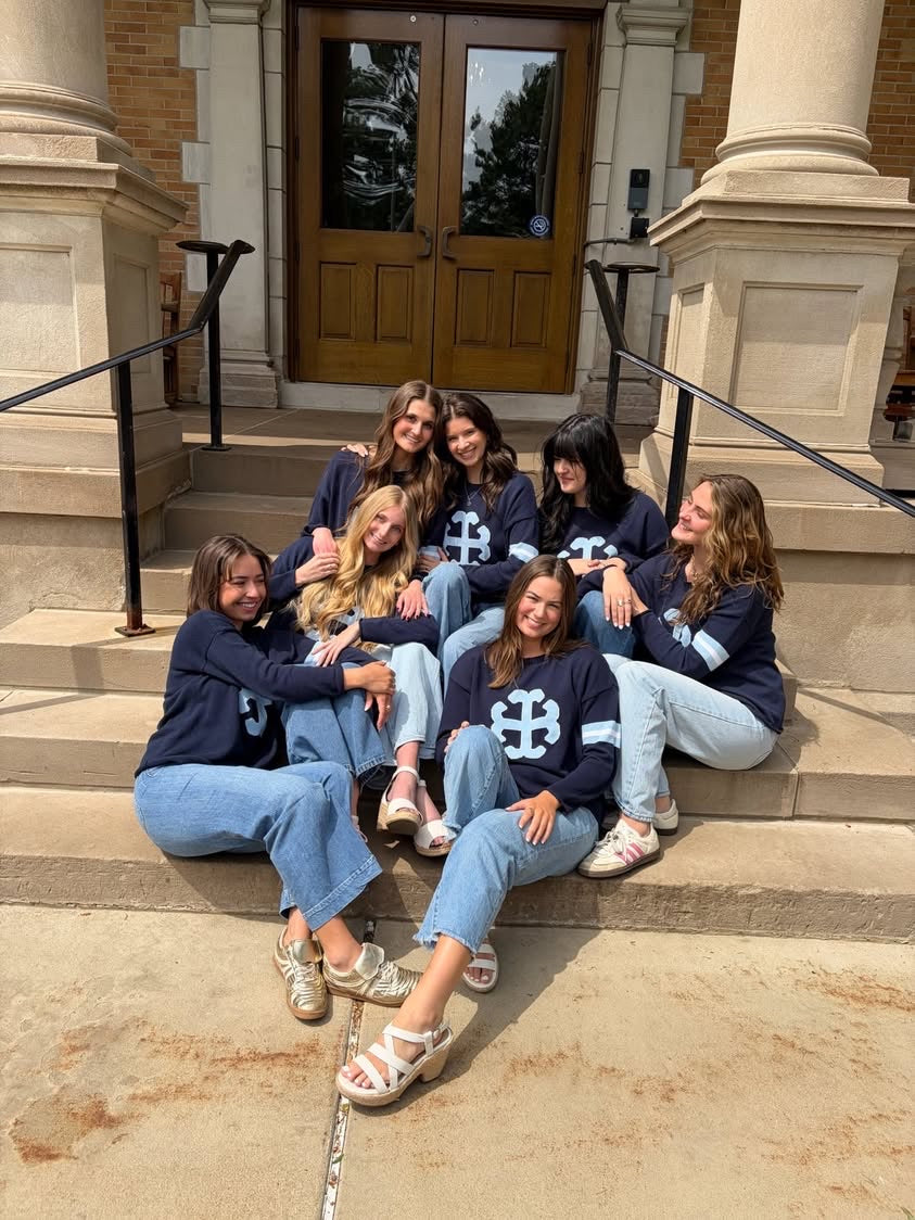 The French Cross Sweater | Saint Mary's College | Two Versions | PRE-ORDER | Navy | Belles Blue | White | Better in Blue Co.