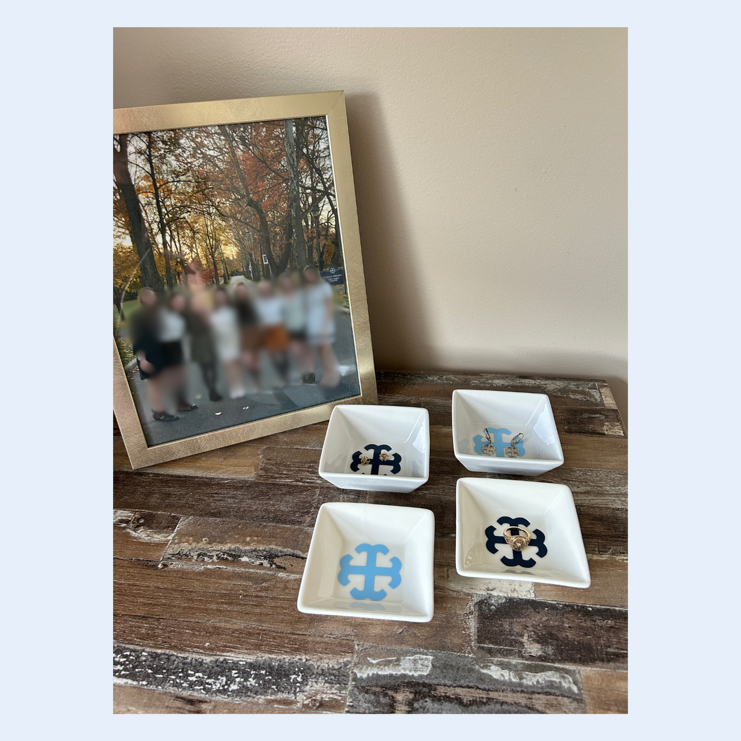 Saint Mary's College French Cross Jewelry Dish | Better in Blue Co.