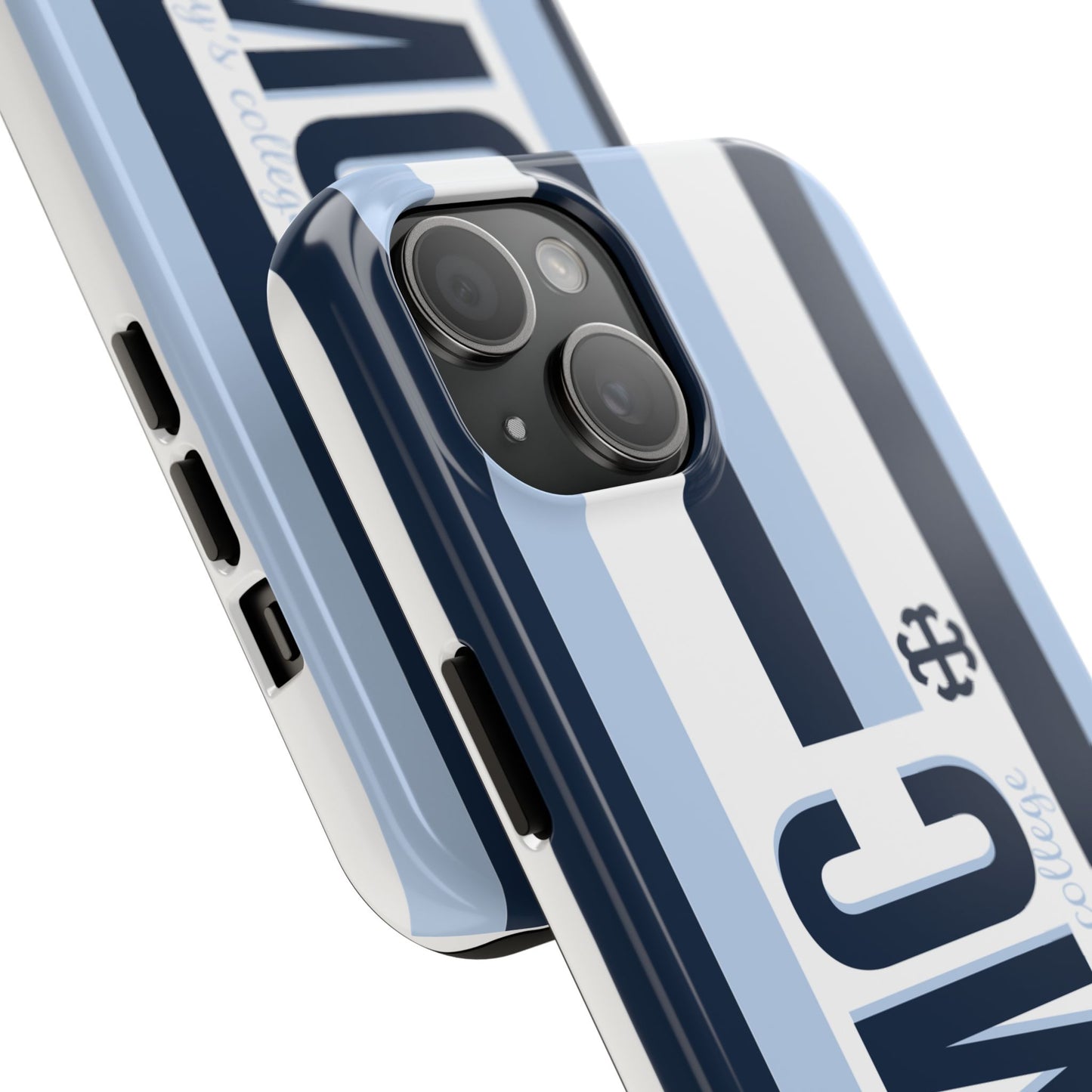 Saint Mary's College Phone Case SMC Navy/Belles Blue/White French Cross | Better in Blue Co.