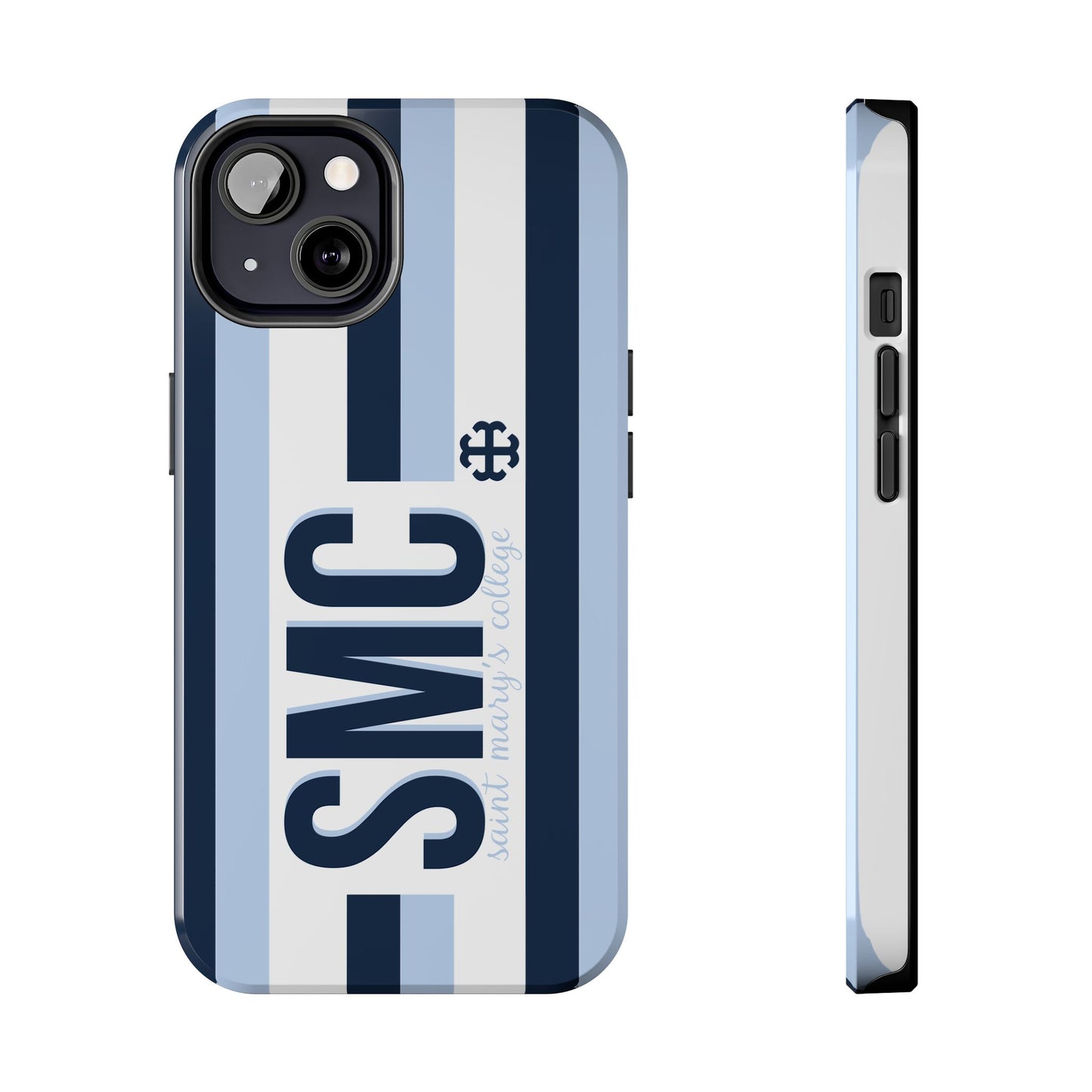 Saint Mary's College Phone Case SMC Navy/Belles Blue/White French Cross | Better in Blue Co.