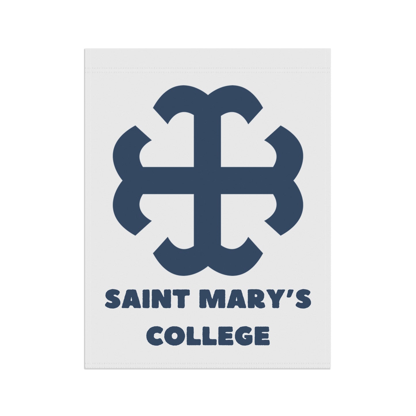 Saint Mary's College White/Navy Garden & House Banner | French Cross | Better in Blue Co.