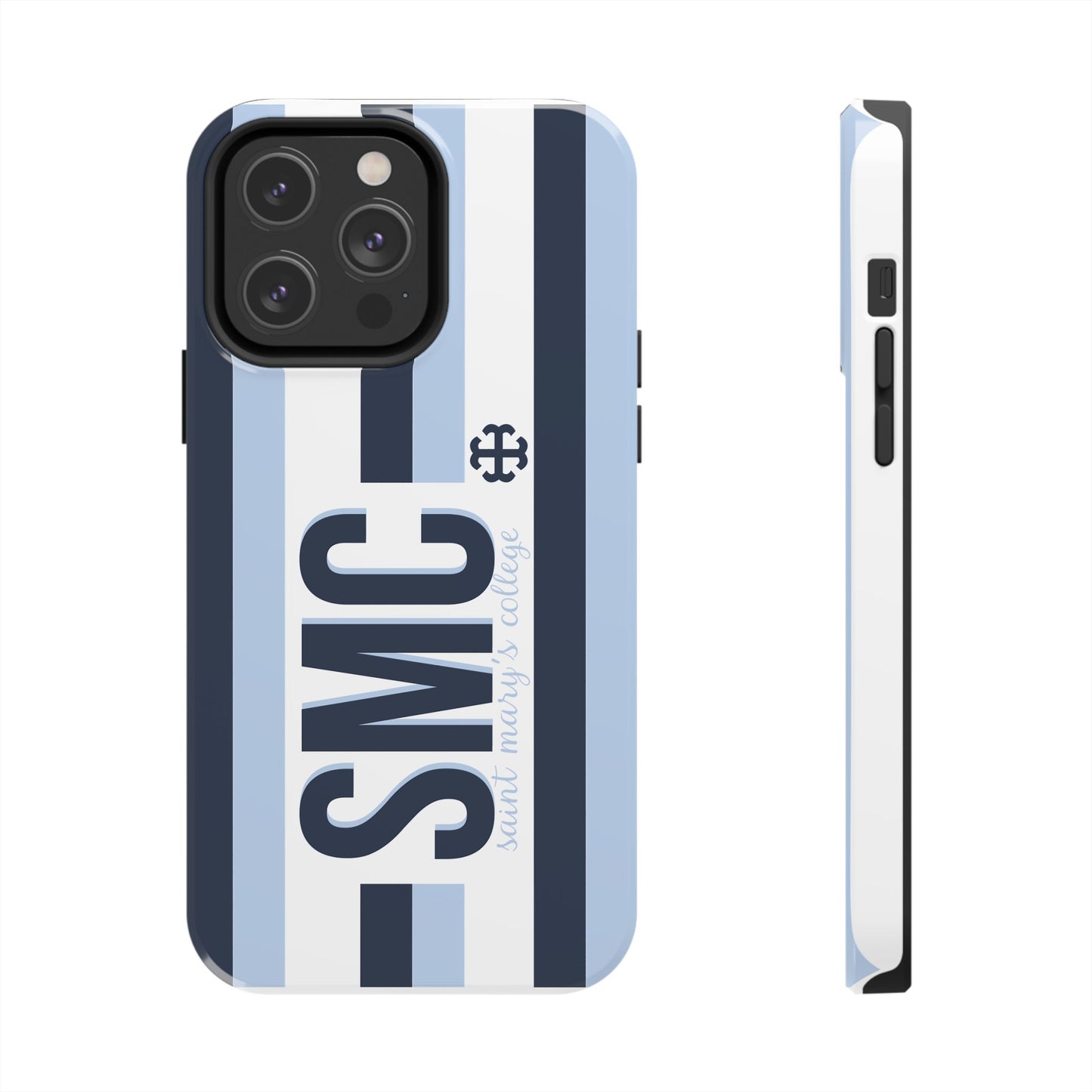 Saint Mary's College Phone Case SMC Navy/Belles Blue/White French Cross | Better in Blue Co.
