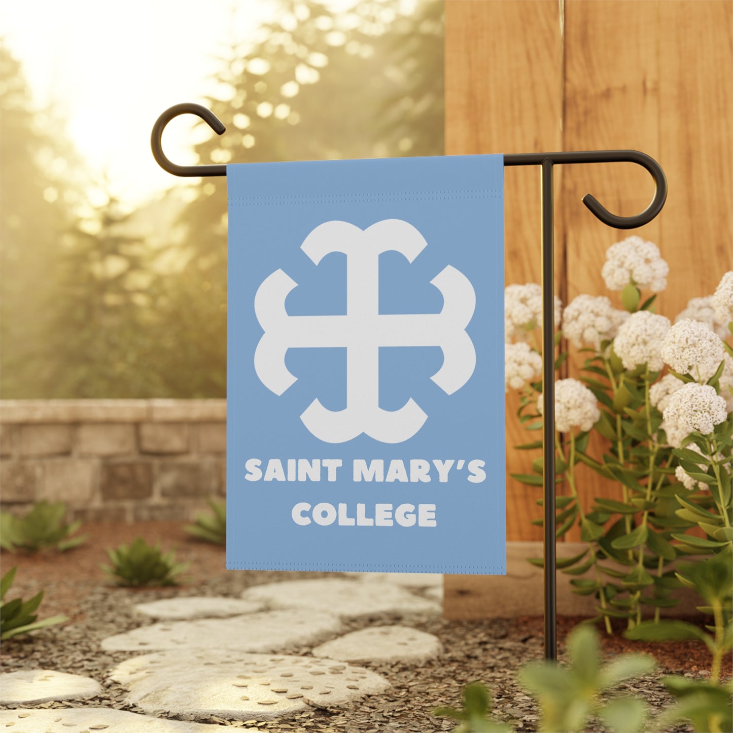 Saint Mary's College Belles Blue/White Garden & House Banner | French Cross | Better in Blue Co.