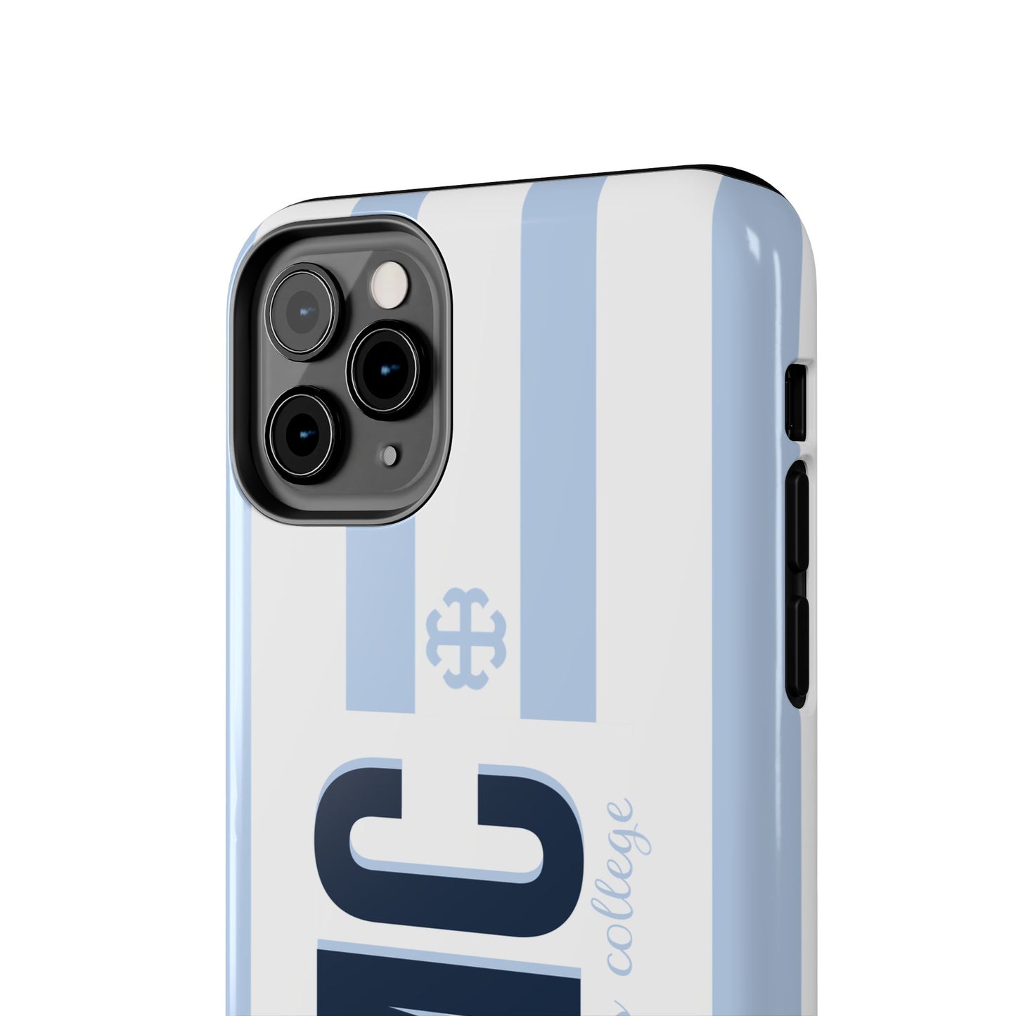 Saint Mary's College Belles Blue Striped Phone Case | French Cross | Better in Blue Co.