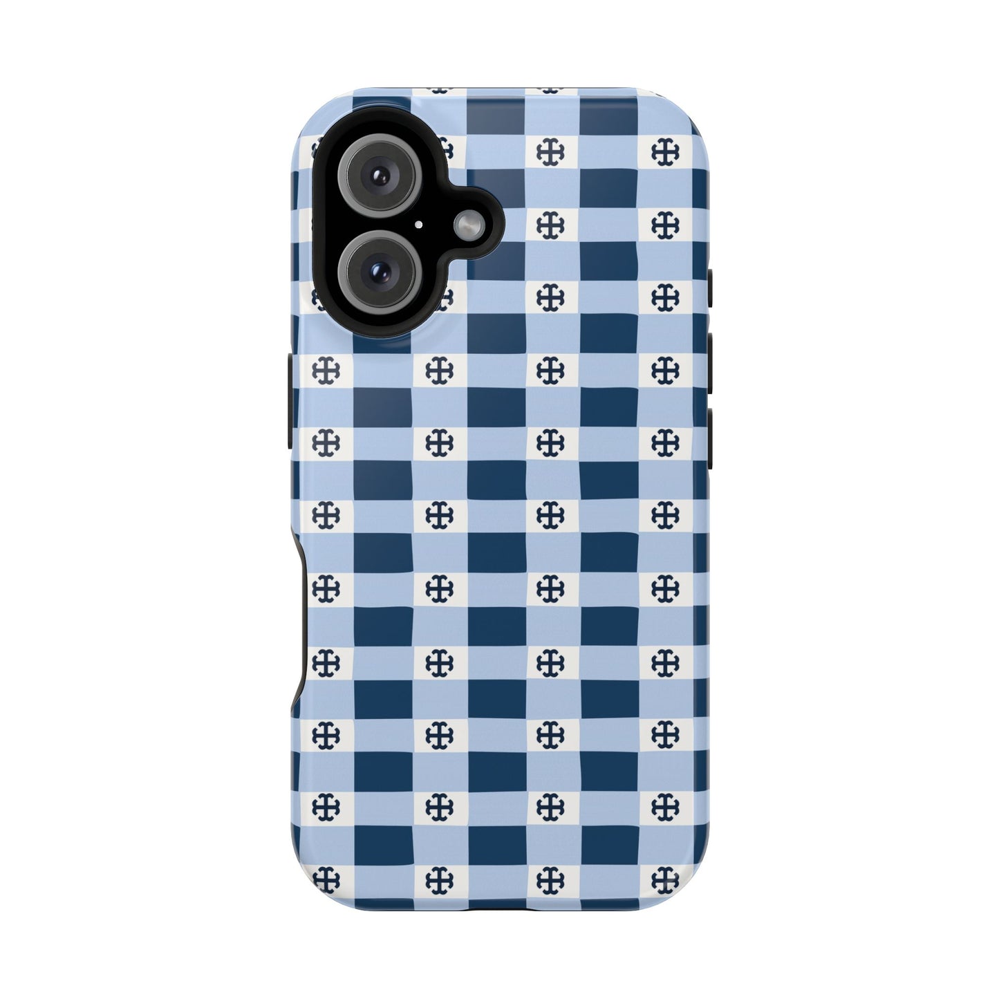 Saint Mary's College Gingham French Cross Magnetic Phone Case | Belles Blue | Better in Blue Co.