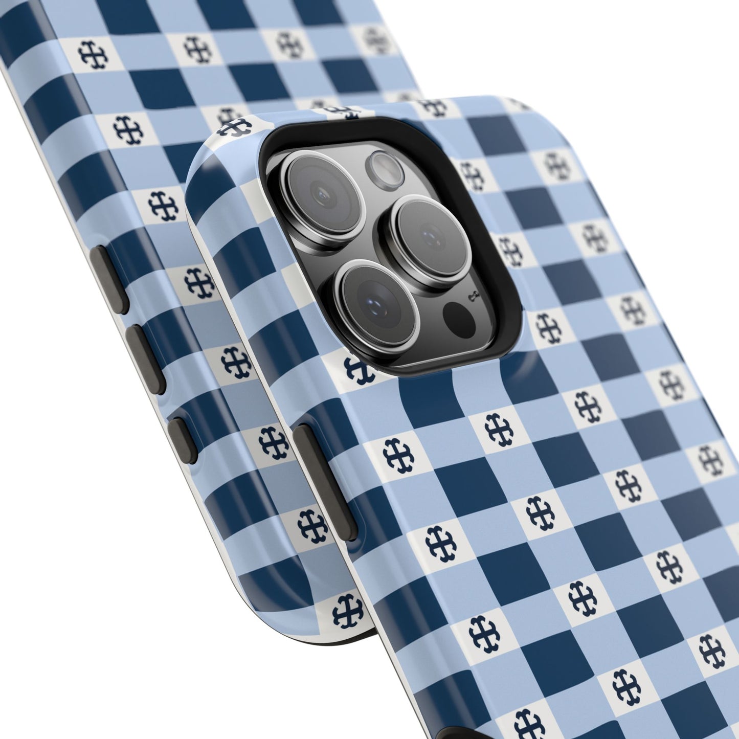 Saint Mary's College Gingham French Cross Magnetic Phone Case | Belles Blue | Better in Blue Co.