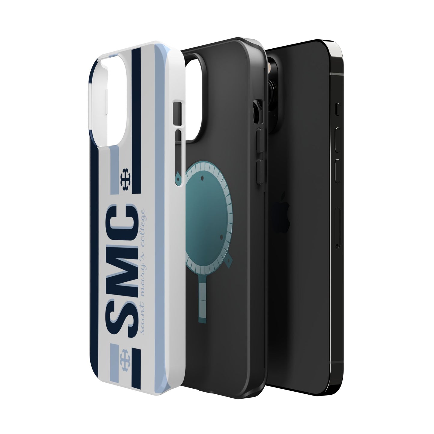 Saint Mary's College Navy/Belles Blue Striped Magnetic Phone Case | French Cross | Better in Blue Co.