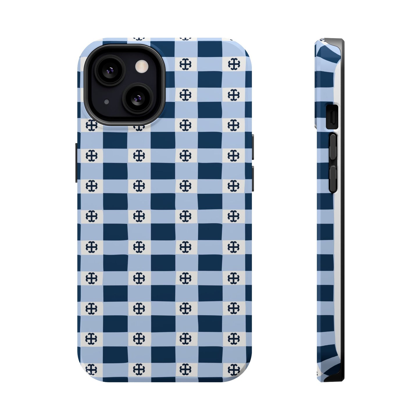 Saint Mary's College Gingham French Cross Magnetic Phone Case | Belles Blue | Better in Blue Co.