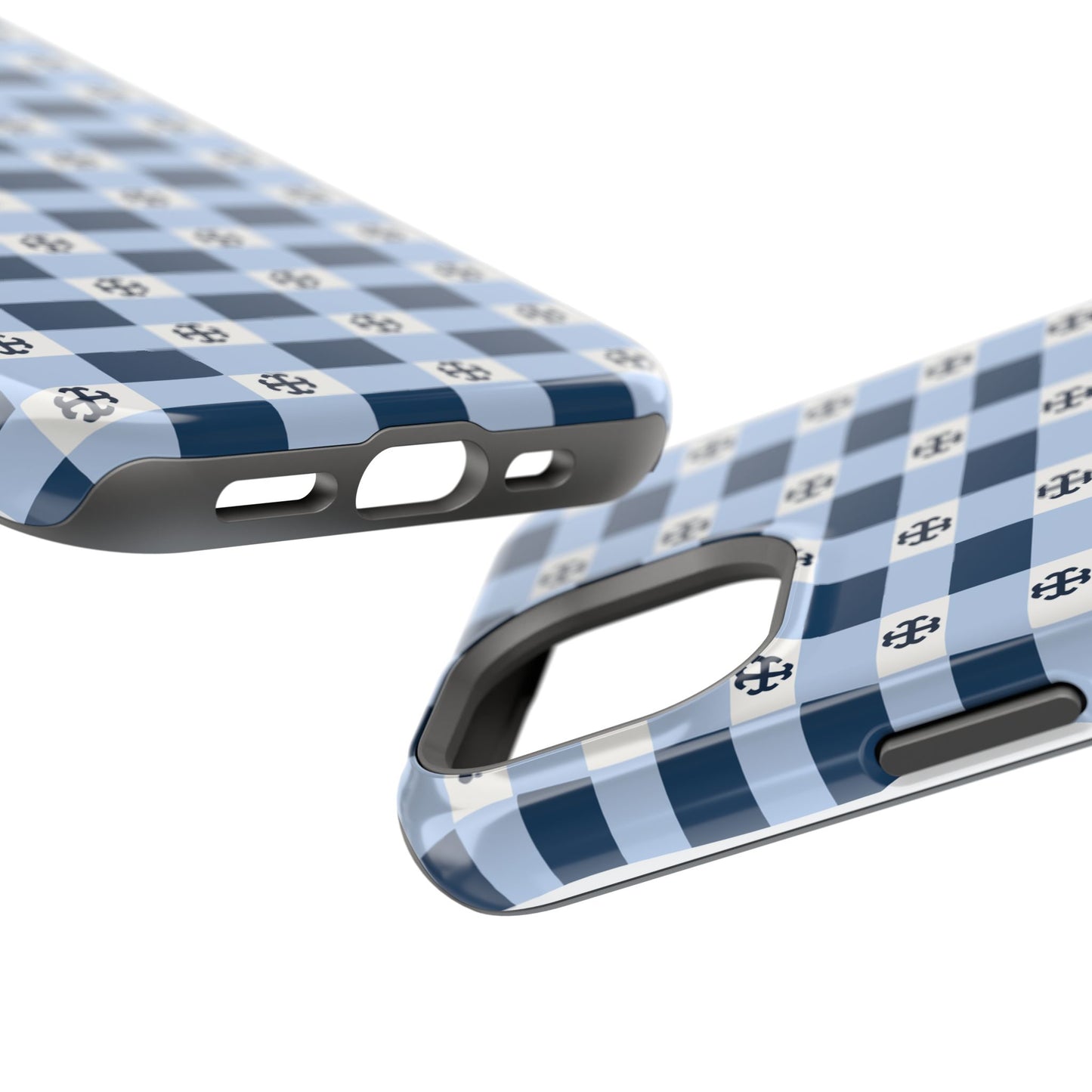 Saint Mary's College Gingham French Cross Magnetic Phone Case | Belles Blue | Better in Blue Co.