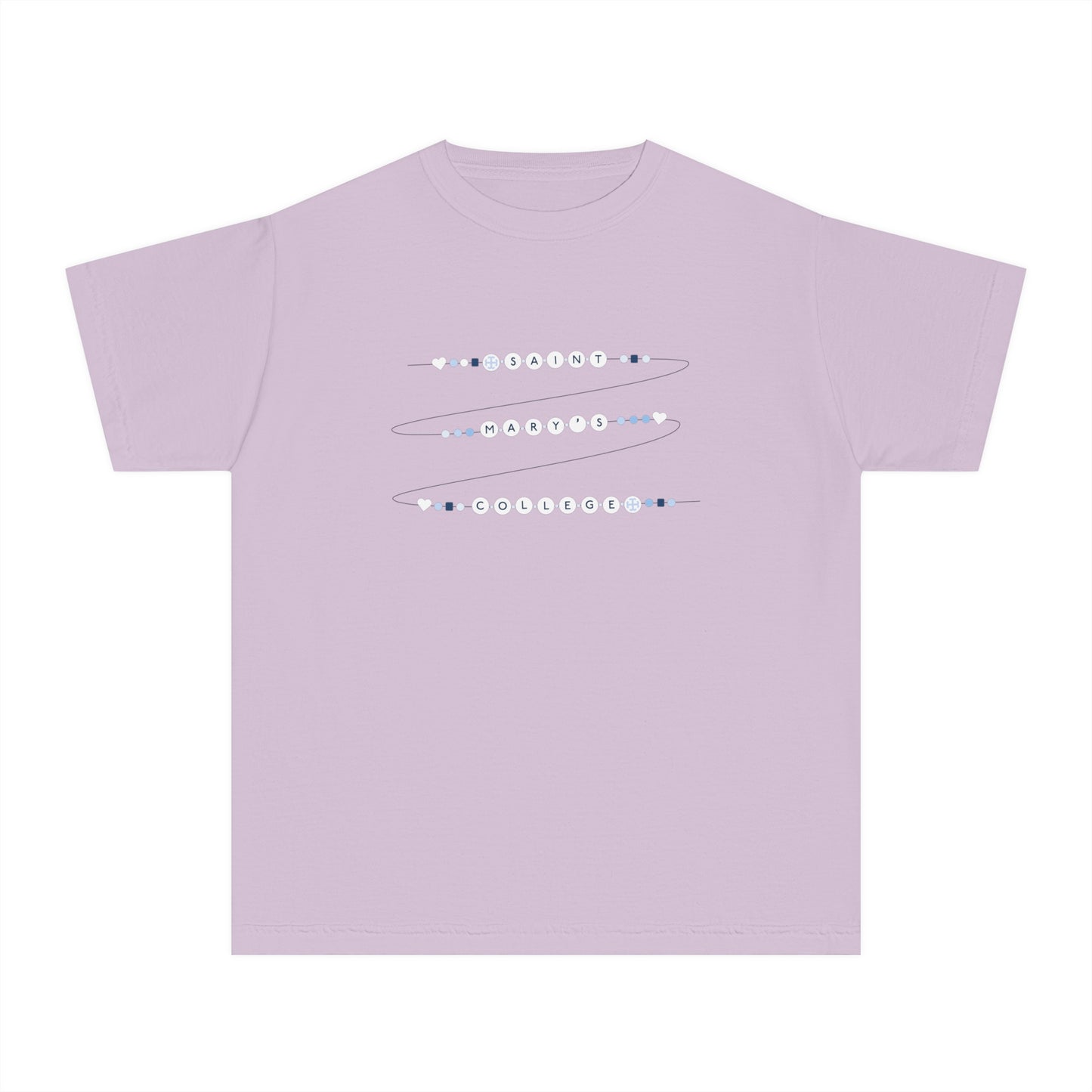 Saint Mary's College Friendship Bracelet Youth Midweight Tee | Belles Blue | Smick | Better in Blue Co.