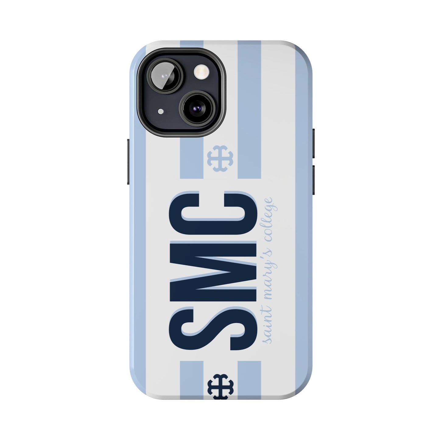 Saint Mary's College Belles Blue Striped Phone Case | French Cross | Better in Blue Co.