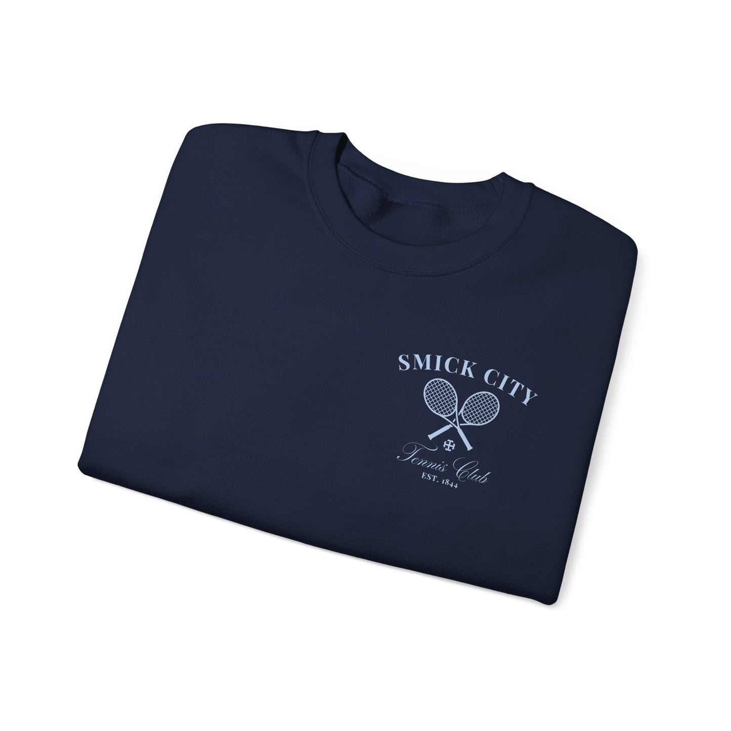 Saint Mary's College Smick City Tennis Club Crewneck | French Cross | Better in Blue Co.