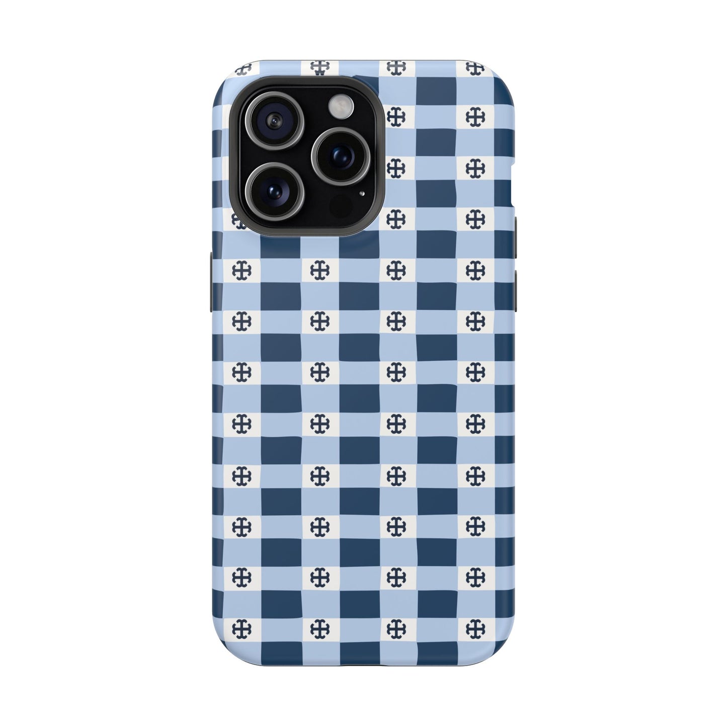 Saint Mary's College Gingham French Cross Magnetic Phone Case | Belles Blue | Better in Blue Co.