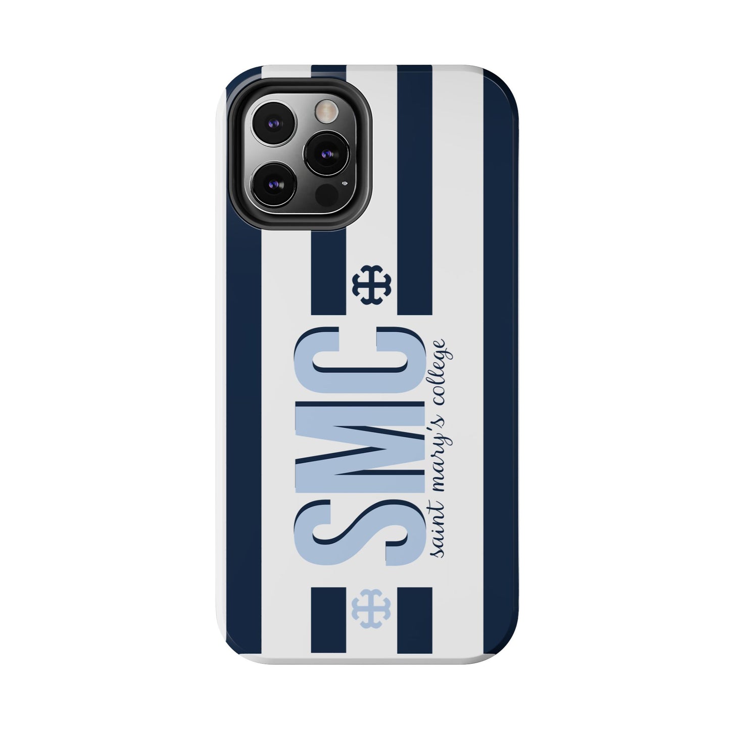 Saint Mary's College Navy Blue Striped Phone Case | French Cross | Better in Blue Co.