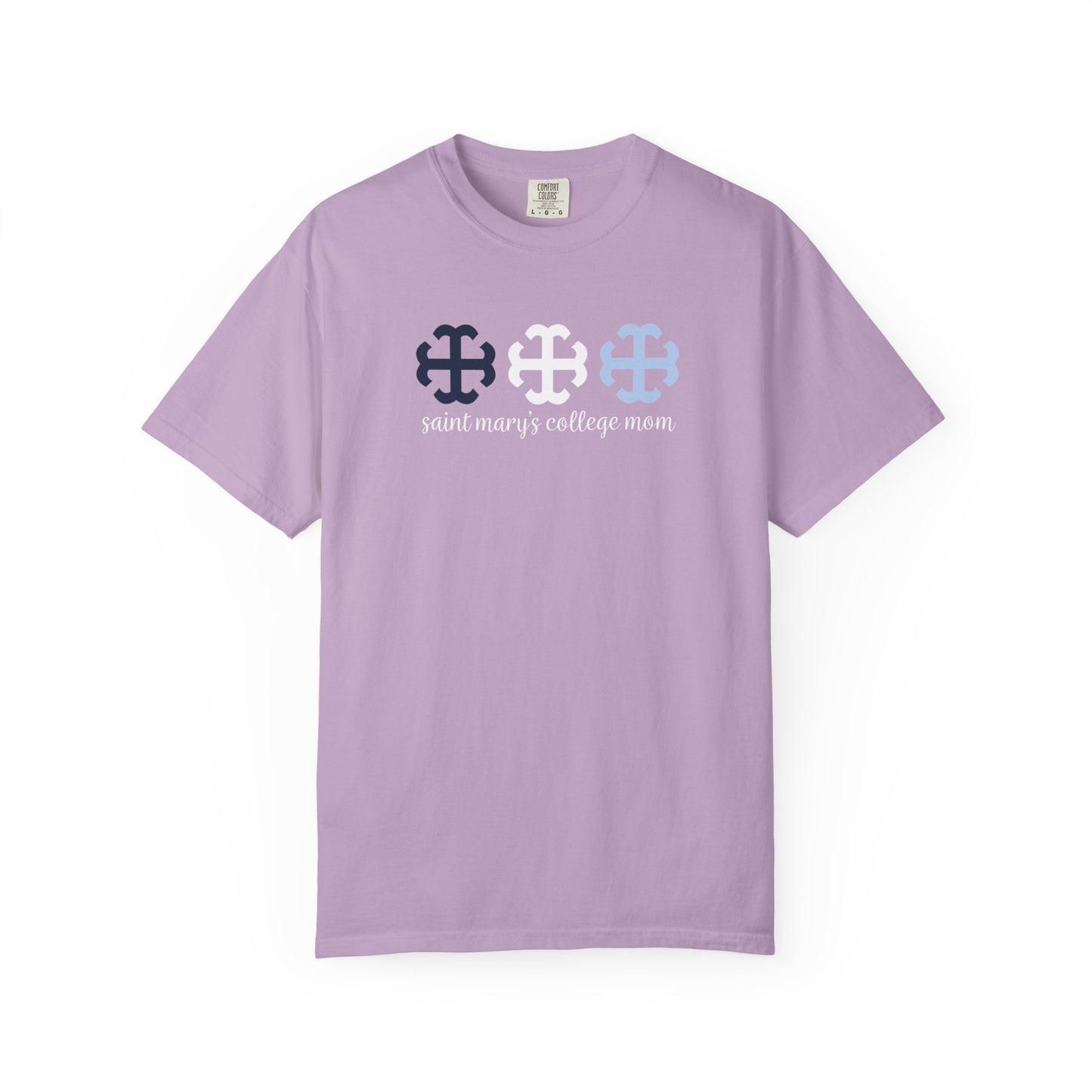 Saint Mary's College French Cross Mom Tee | Belles | Smick | Better in Blue Co.