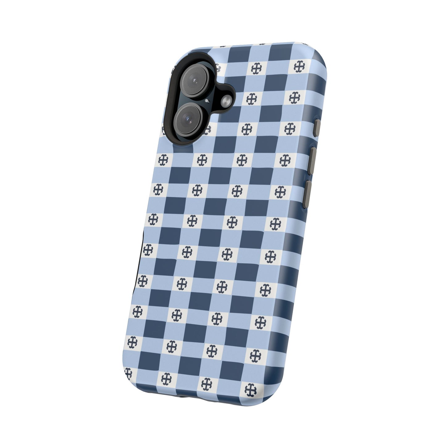 Saint Mary's College Gingham French Cross Magnetic Phone Case | Belles Blue | Better in Blue Co.