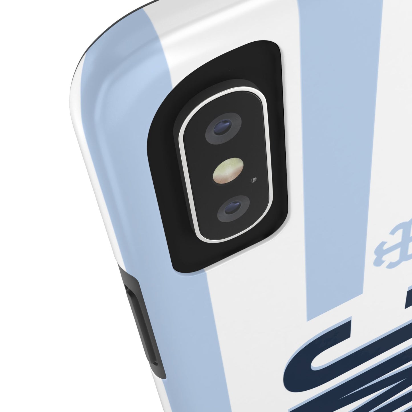 Saint Mary's College Belles Blue Striped Phone Case | French Cross | Better in Blue Co.