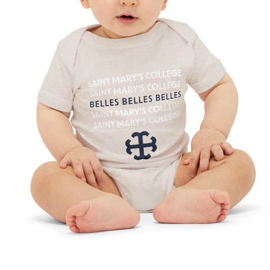 Saint Mary's College Baby Onesie No. 2 | French Cross | Better in Blue Co.