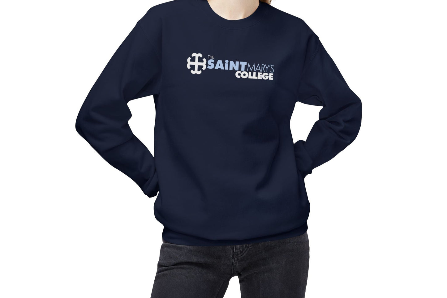 The Saint Mary's College Crewneck | Belles Blue | French Cross | Better in Blue Co.