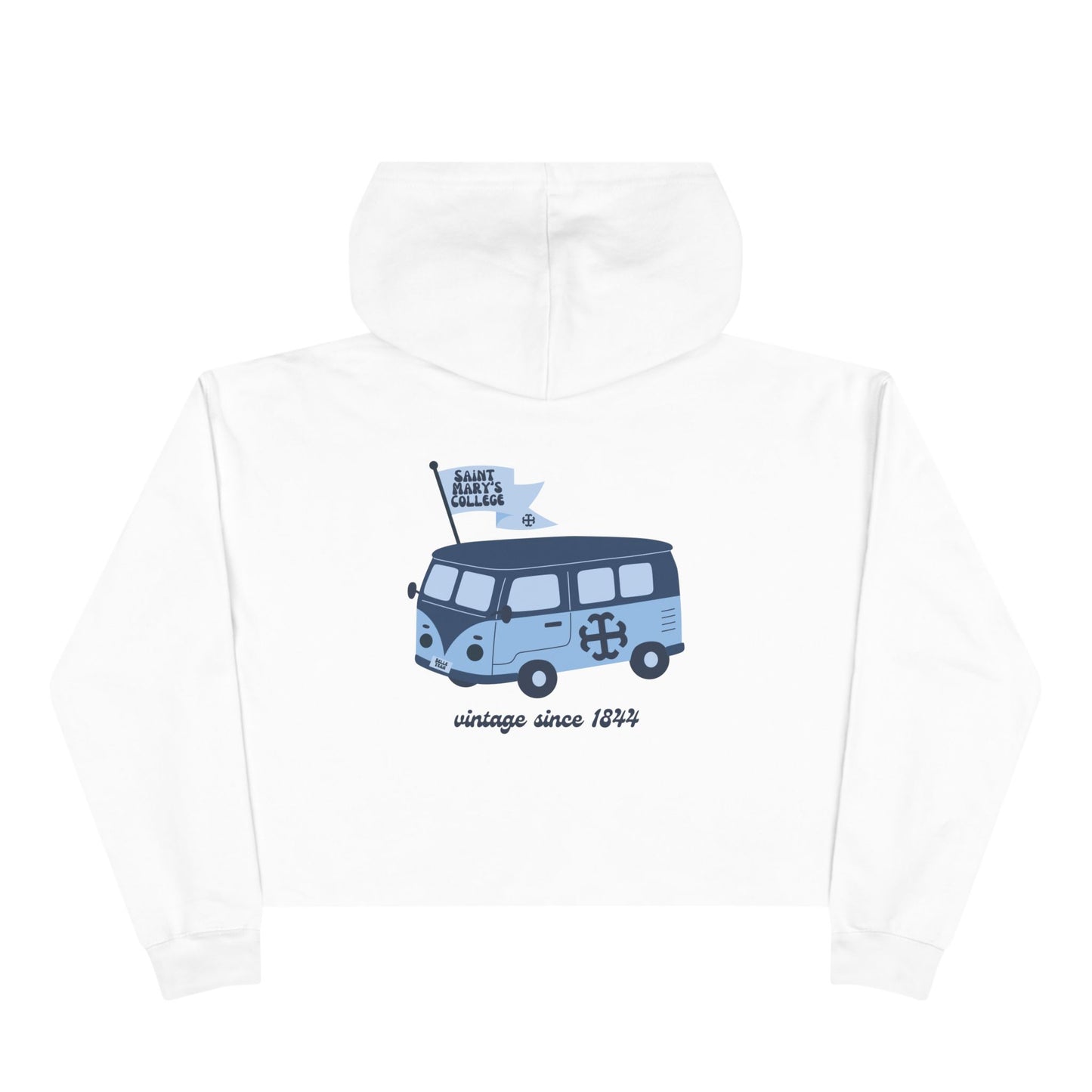 Saint Mary's College Vintage Since 1844 Crop Hoodie | French Cross | Belle Yeah | Better in Blue Co.