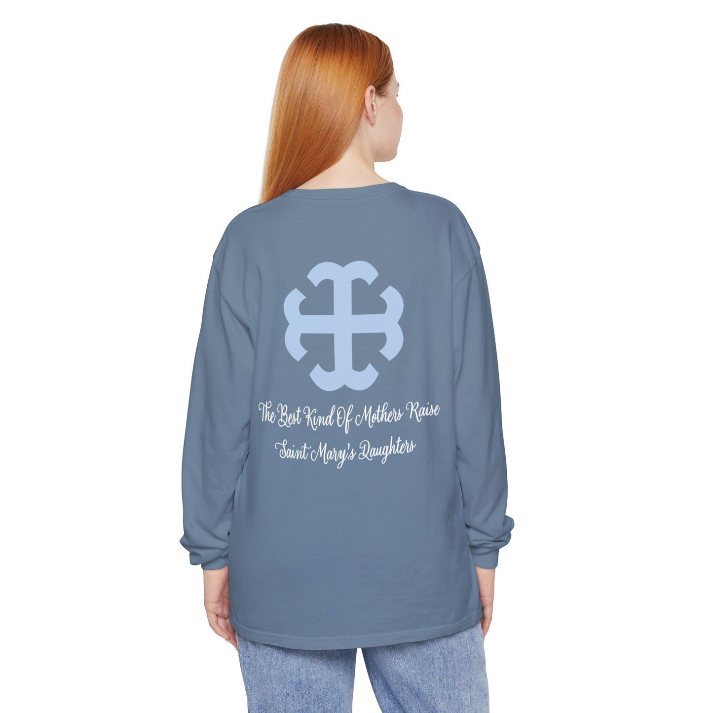 Saint Mary's College "Mom" Long Sleeve | The Best Moms | Comfort Colors